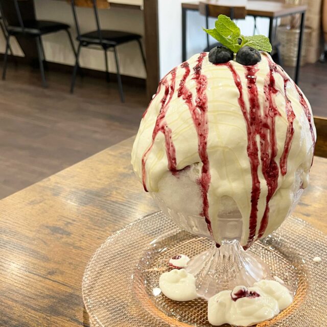 東金沢｜バレーボール級の大きさ！ヨーグルトソースがおいしいふわふわかき氷「不思議なかき氷cafe金沢」