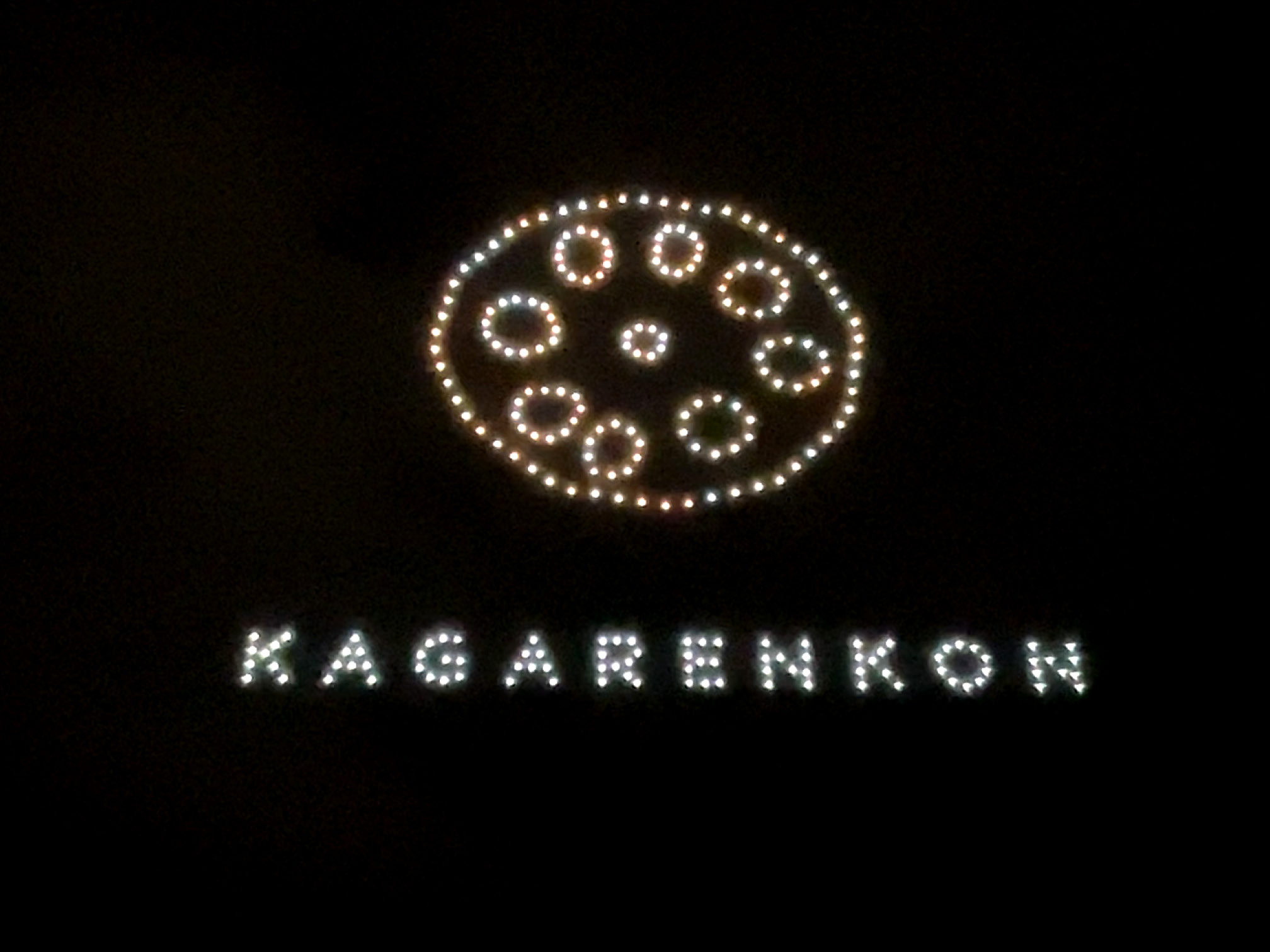 ドローンで描かれた加賀れんこん