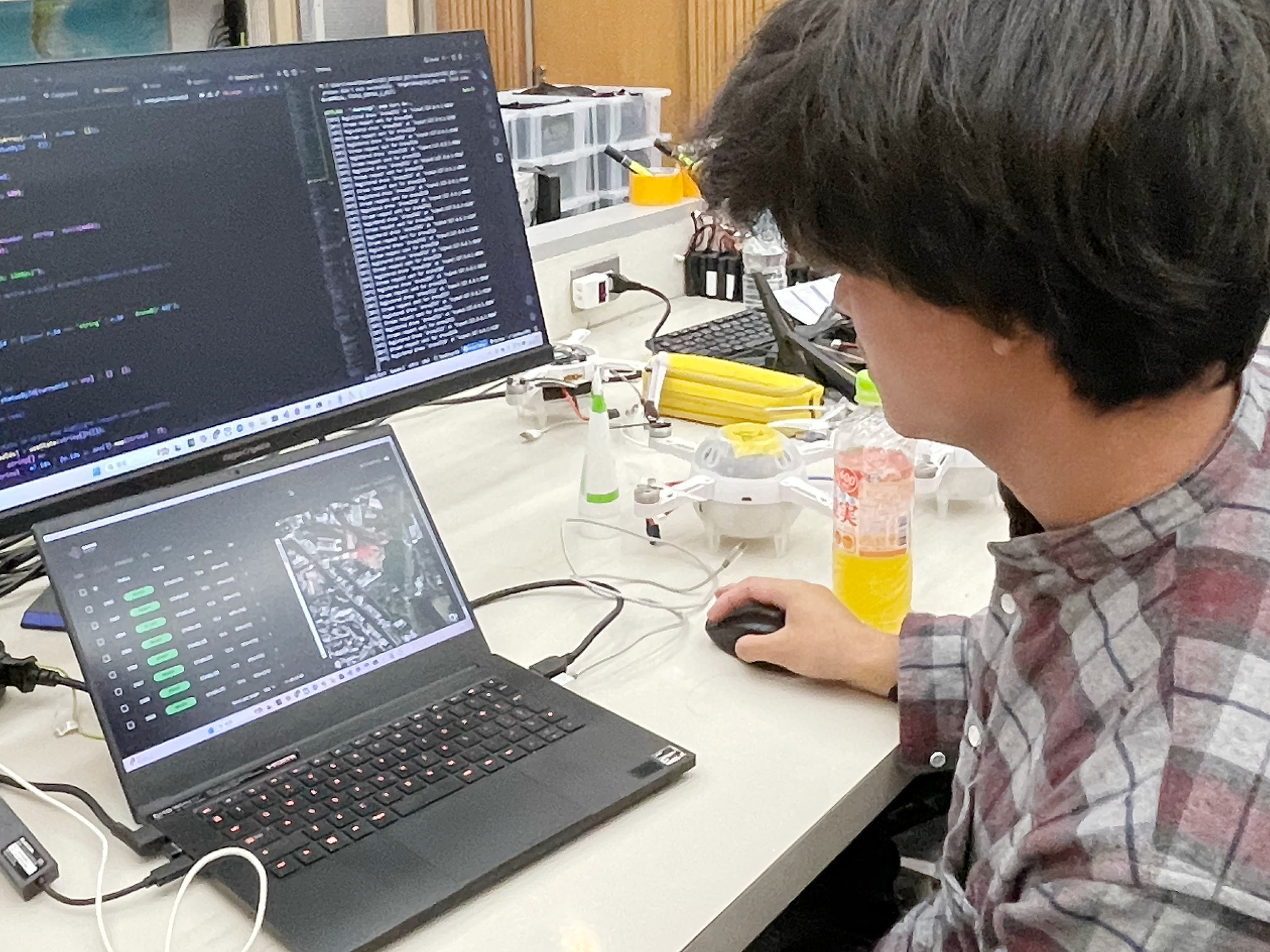 ドローンショー専用ソフトの開発画面