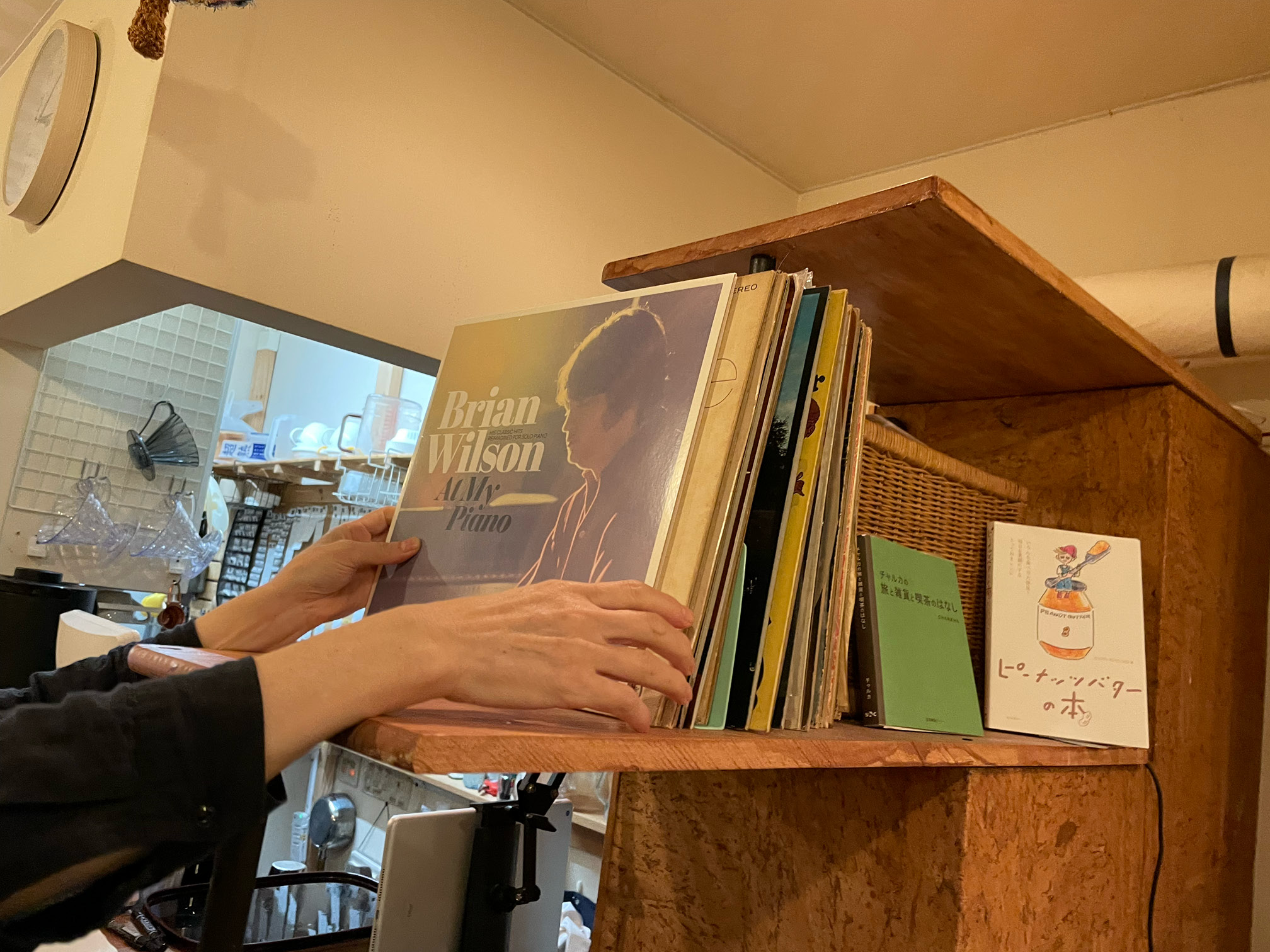 店内のレコード