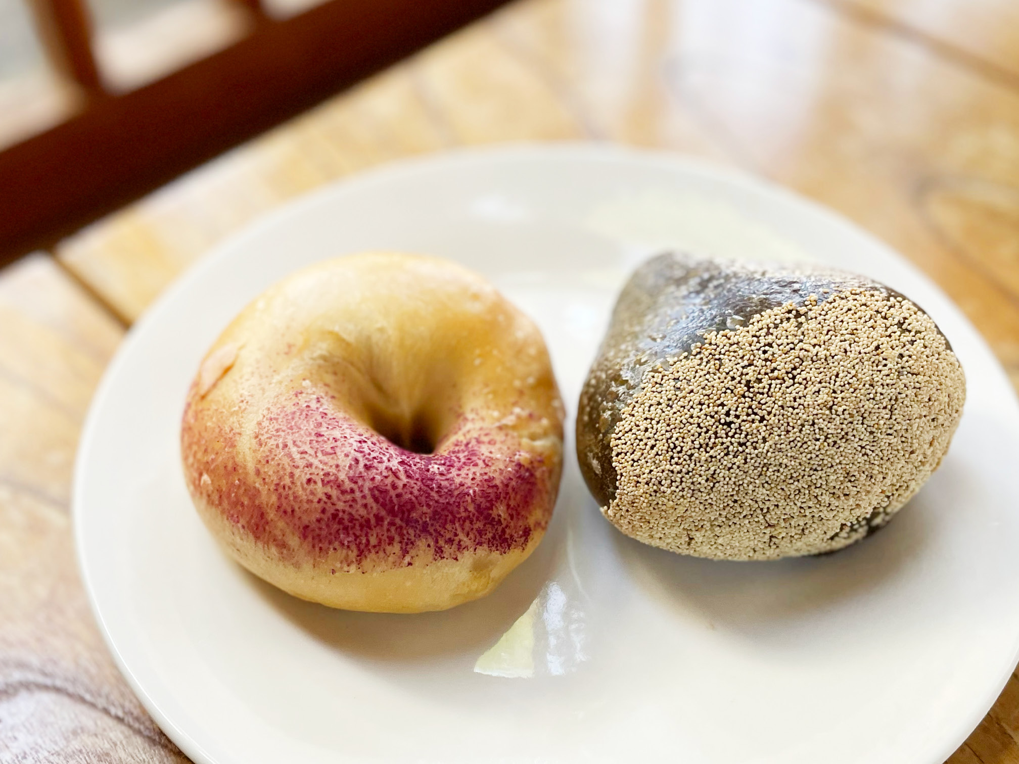 五郎島金時ベーグルとマロンショコラベーグル